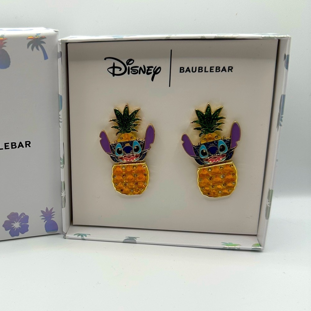 BaubleBar Disney Stitch Pineapple Earrings NIB